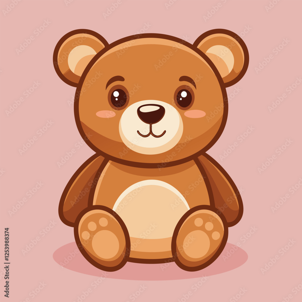 Cute teddy bear children toy vector Cute teddy bear children toy vector