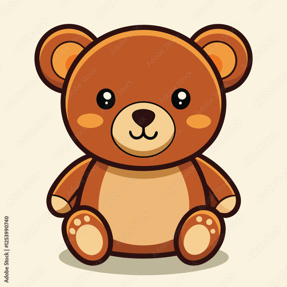 Obraz premium Cute teddy bear children toy vector