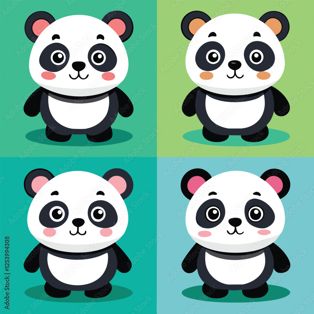 Teddy Bear Cartoon Set vector illustration Teddy Bear Cartoon Set vector illustration