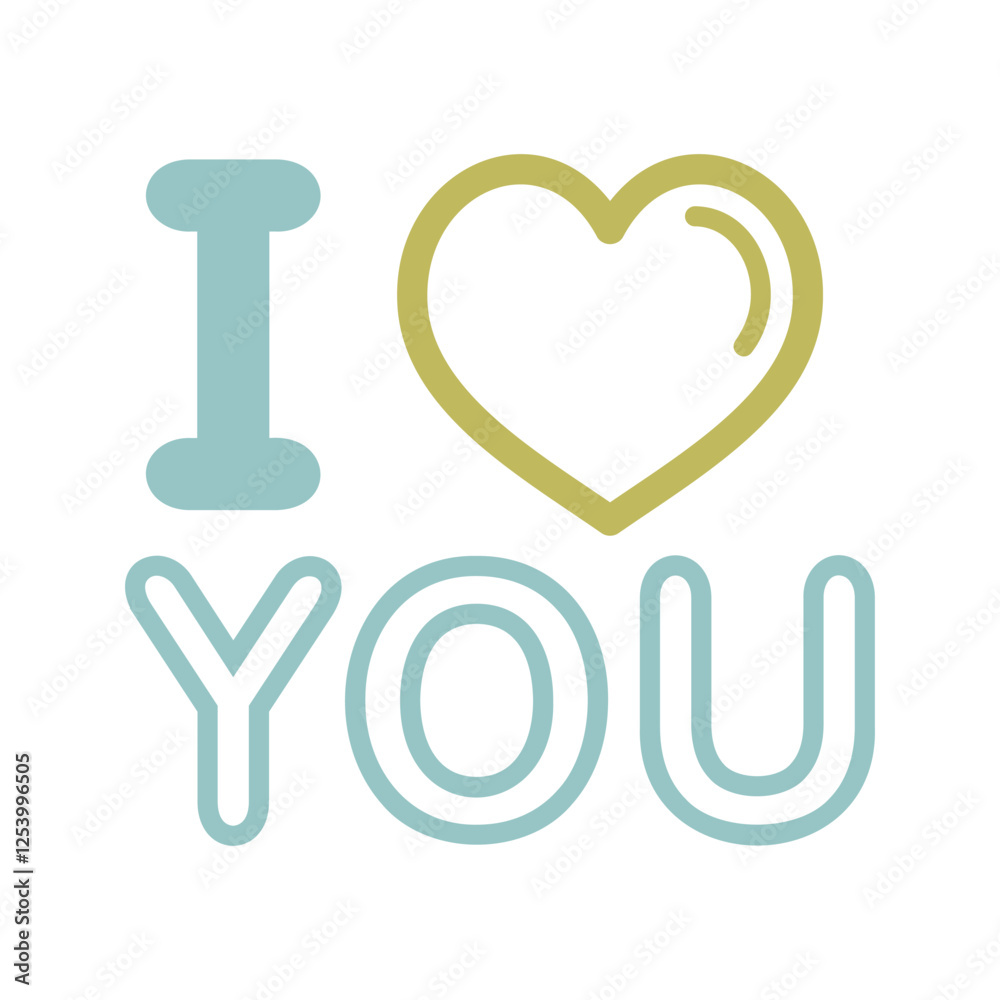 Lettering I love you vector icon Lettering I love you vector icon