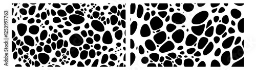 organic stones texture in black and white vector