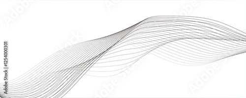 Vector abstract Technology flow grid blend curve wave line digital isolated energy, digital gradient transparent tech curve creative technology flowing smooth diagonal  music dynamic gradient thin dig