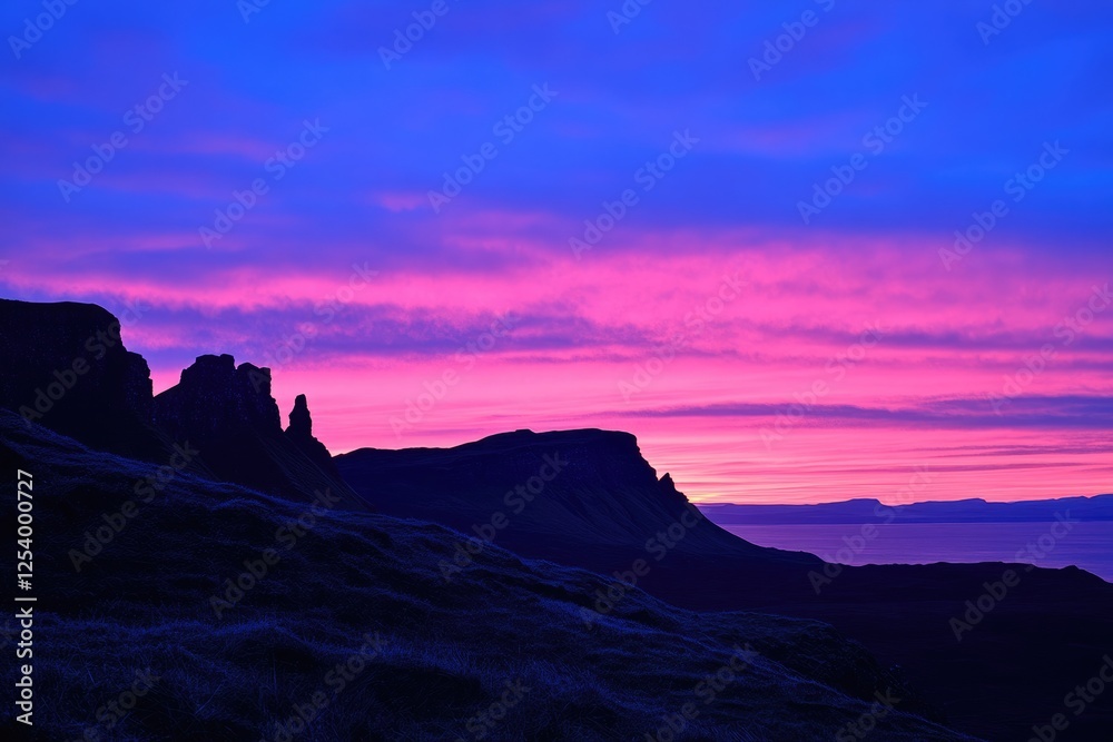 Dazzling Dawn Over Quiraing: A Breathtaking Sunrise View on the Isle of Skye, Scotland Dazzling Dawn Over Quiraing: A Breathtaking Sunrise View on the Isle of Skye, Scotland