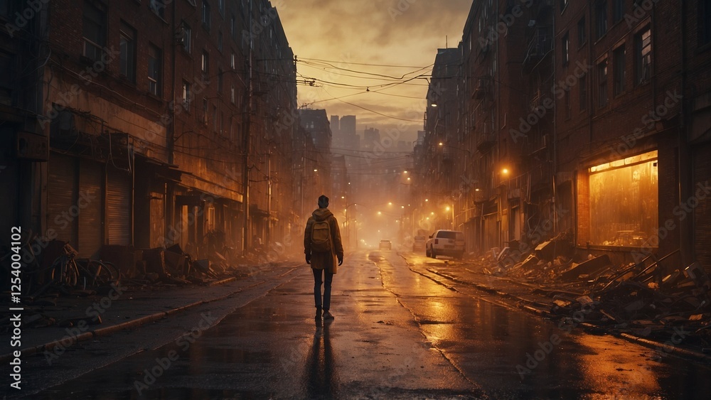 Abstract Urban Scene with Dreamlike Atmosphere Abstract Urban Scene with Dreamlike Atmosphere