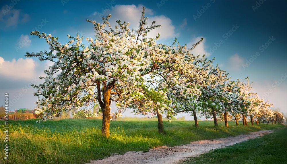 blooming apple tree spring flowering trees plants of apple blooming apple tree spring flowering trees plants of apple