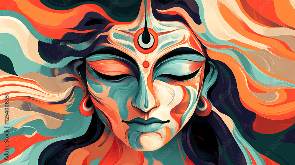 A portrayal in abstract form of lord shiva's mystical third eye, the hindu deity embodying wisdom, knowledge, and the demolition of ignorance. the vibrant. Abstract Deities. Illustration A portrayal in abstract form of lord shiva's mystical third eye, the hindu deity embodying wisdom, knowledge, and the demolition of ignorance. the vibrant. Abstract Deities. Illustration
