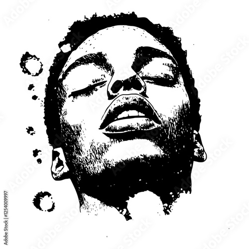 Submerged Woman Face Vector