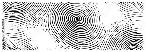 vector abstract concentric spiral pattern black and white