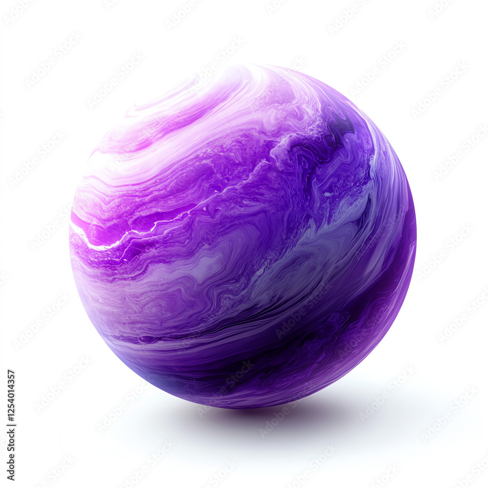 A vibrant purple sphere with a mesmerizing marble texture, displaying swirling patterns of white and darker shades of purple. Ideal for creative backgrounds or artistic projects. A vibrant purple sphere with a mesmerizing marble texture, displaying swirling patterns of white and darker shades of purple. Ideal for creative backgrounds or artistic projects.