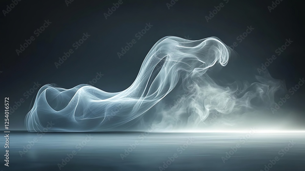 Smoke swirls, dark background, abstract art Smoke swirls, dark background, abstract art