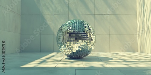 Disco Ball on Tled Floor photo