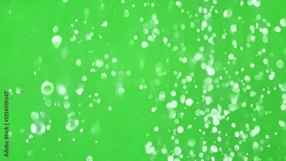 Twinkling silver flecks creating a sense of motion in a serene environment. Green screen chromakey