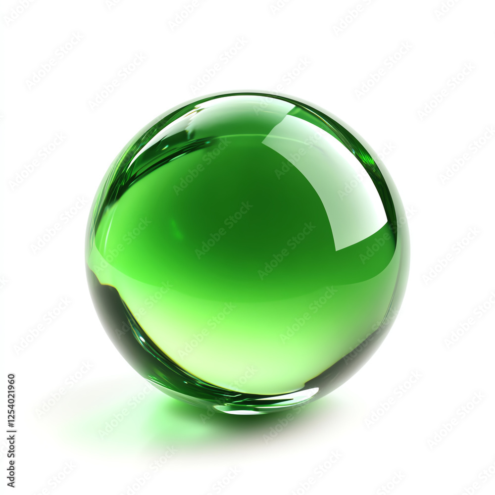 A vibrant green glass sphere with a glossy surface reflecting light, creating intriguing reflections and a sense of depth. Perfect for creative projects focused on color and form. A vibrant green glass sphere with a glossy surface reflecting light, creating intriguing reflections and a sense of depth. Perfect for creative projects focused on color and form.