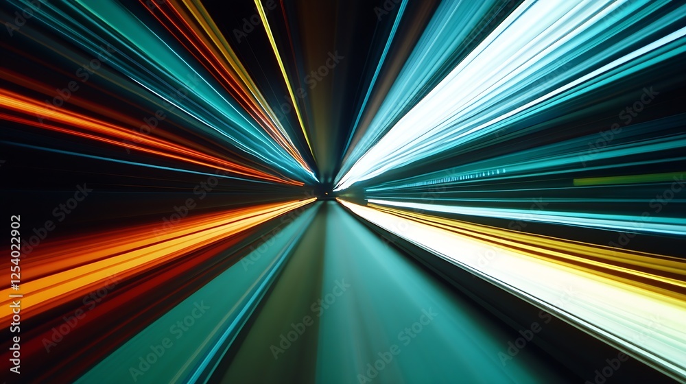 Captivating Burst of Colors and Light Representing Speed and Motion in Contemporary City Life : Generative AI Captivating Burst of Colors and Light Representing Speed and Motion in Contemporary City Life : Generative AI