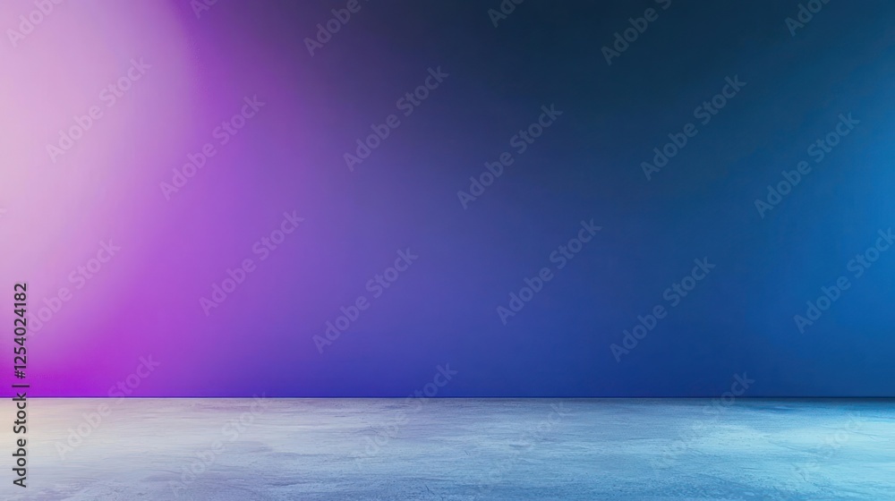 Empty Studio Room With Neon Lighting Gradient Background Empty Studio Room With Neon Lighting Gradient Background