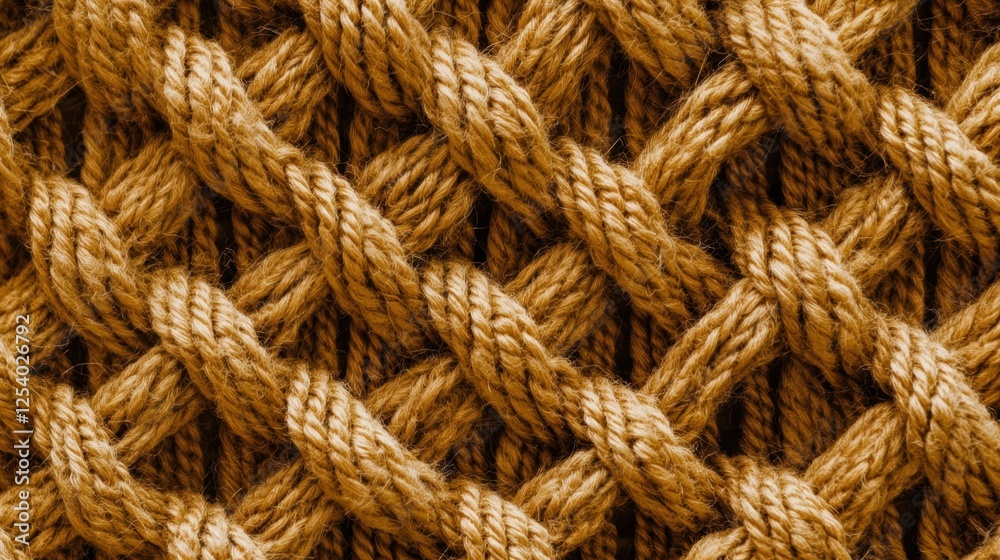 Close-up texture of brown interwoven rope Close-up texture of brown interwoven rope
