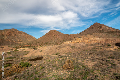 Berge im Naturpark del Cabo de Gata-Nijar, Provinz Almería, Autonome Gemeinschaft Andalusien, Spanien photo