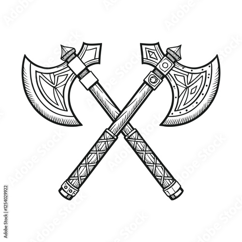 Vintage tomahawk axe vector illustration for t-shirt design isolated on a white background