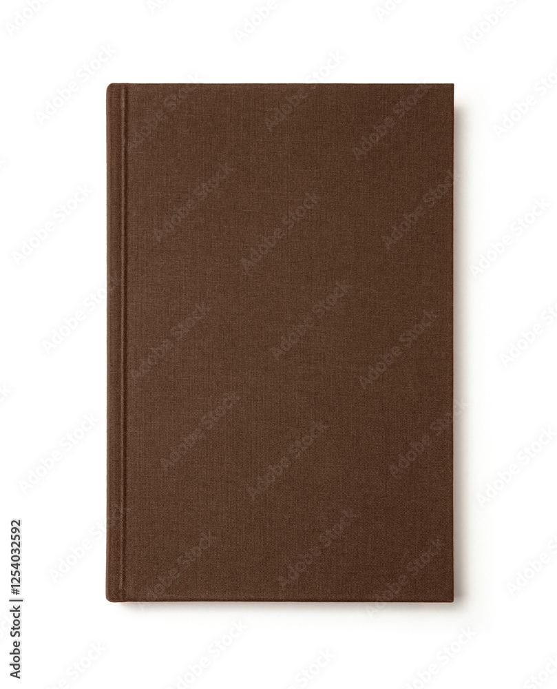 Brown book with blank cover isolated. Brown book with blank cover isolated.