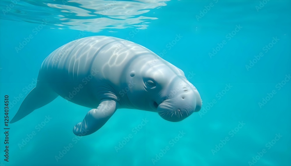 Naklejka premium a seal in the water looking at the camera