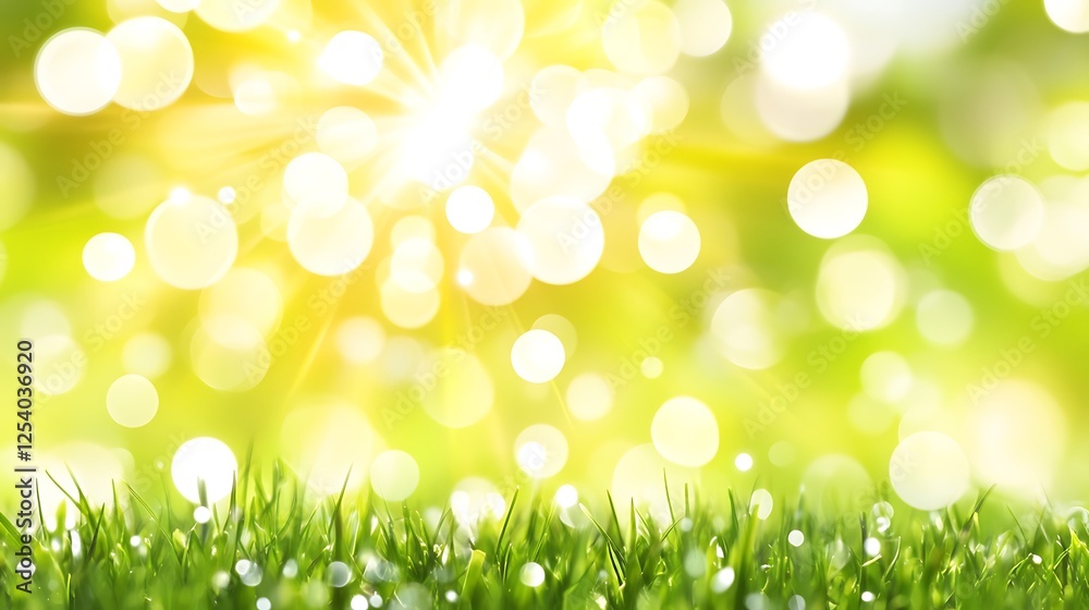 Obraz premium Sunny spring meadow bokeh