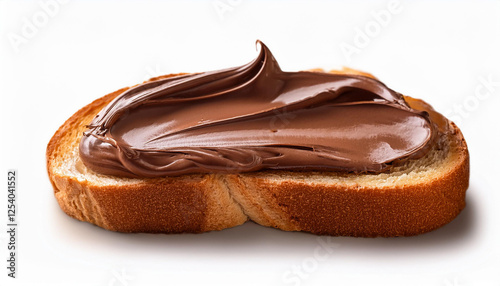 chocolate cream on a slice of bread