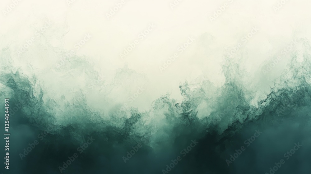 Abstract image featuring flowing teal and white wispy forms Abstract image featuring flowing teal and white wispy forms