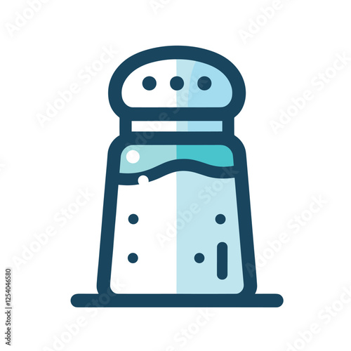 Salt Shaker Icon Vector Illustration in Minimalist Style