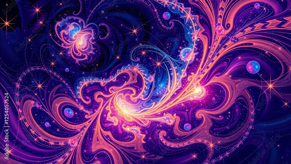 Stellar Cosmos: Vibrant Galactic Beauty Stellar Cosmos: Vibrant Galactic Beauty