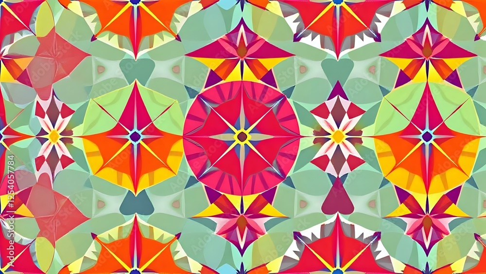 Fototapeta premium Abstract Geometric Patterns with Vibrant Colors