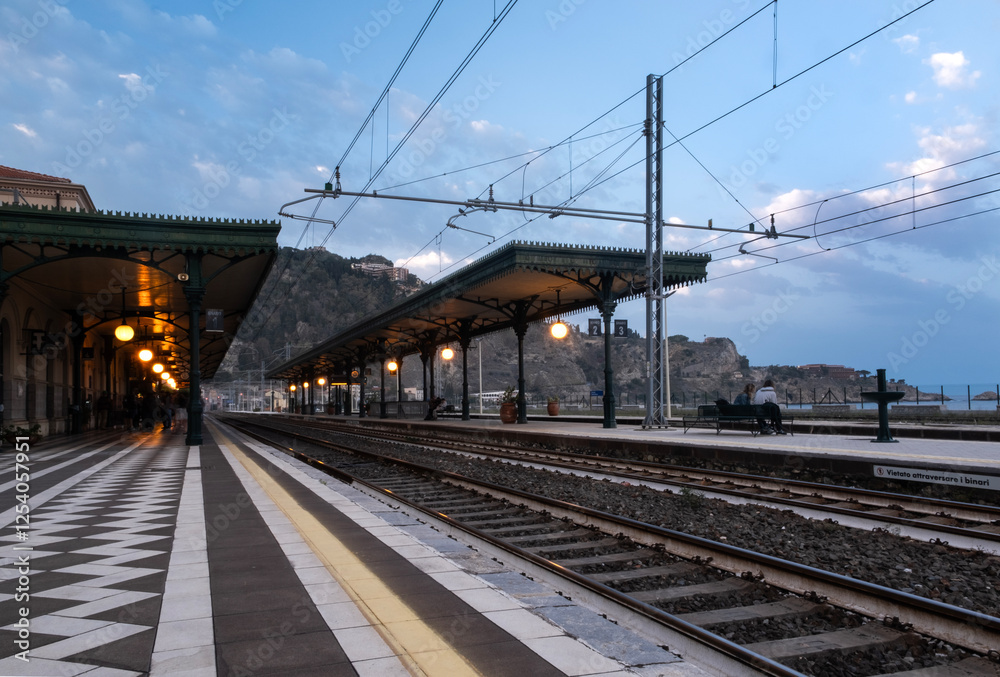 Taormina Giardini Naxos railway station, Sicily, Italy Taormina Giardini Naxos railway station, Sicily, Italy