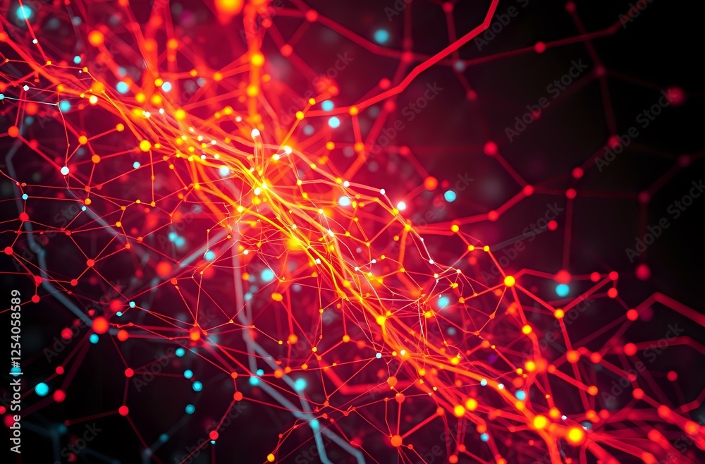 Fototapeta premium Cyberpunk Interconnected Networks