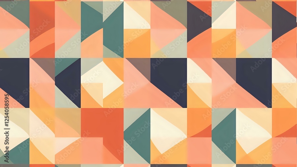 Fototapeta premium Vibrant Modern Geometric Abstract Pattern with Clean Lines