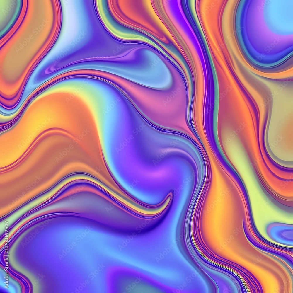 Obraz premium Vibrant Liquid Flow Abstract Art Design