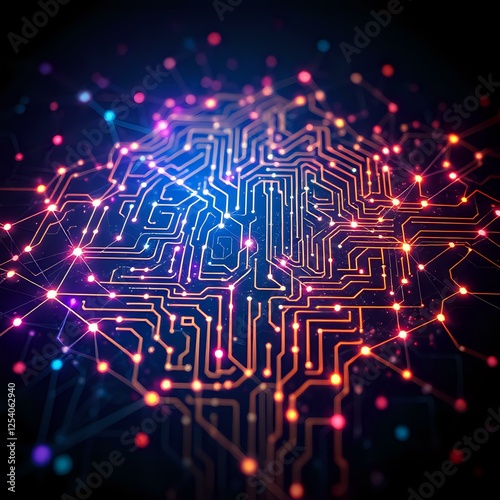 Wallpaper Mural Futuristic Abstract Circuit Board Maze Digital Art Torontodigital.ca