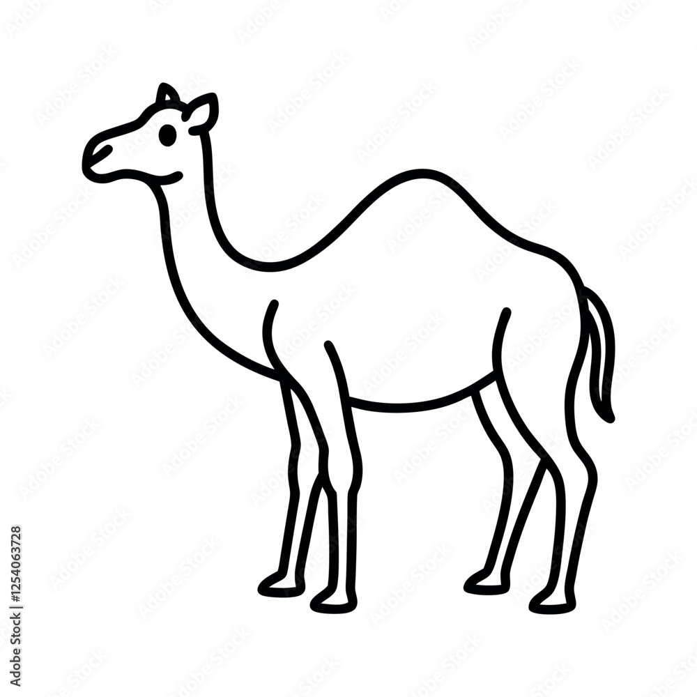 Fototapeta premium camel cartoon illustration