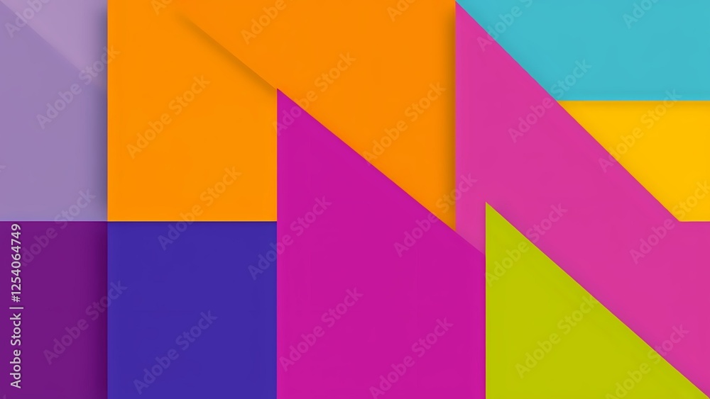 Obraz premium Vibrant Geometric Abstract Wallpaper