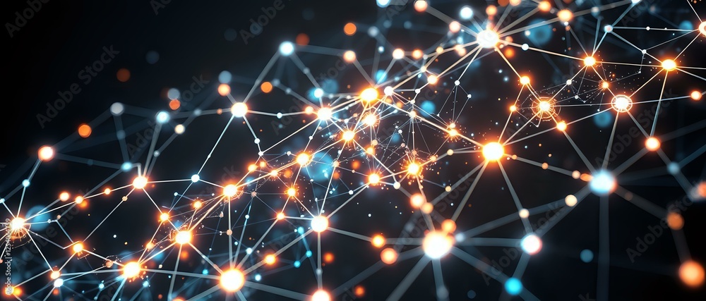 Futuristic Abstract Neural Circuitry Glowing in Deep Space | Dynamic Energy Flow | Intricate Graphical Patterns
