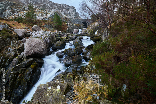 Ogwen Falls from Ideal Cottage, Pen-y-Benglog