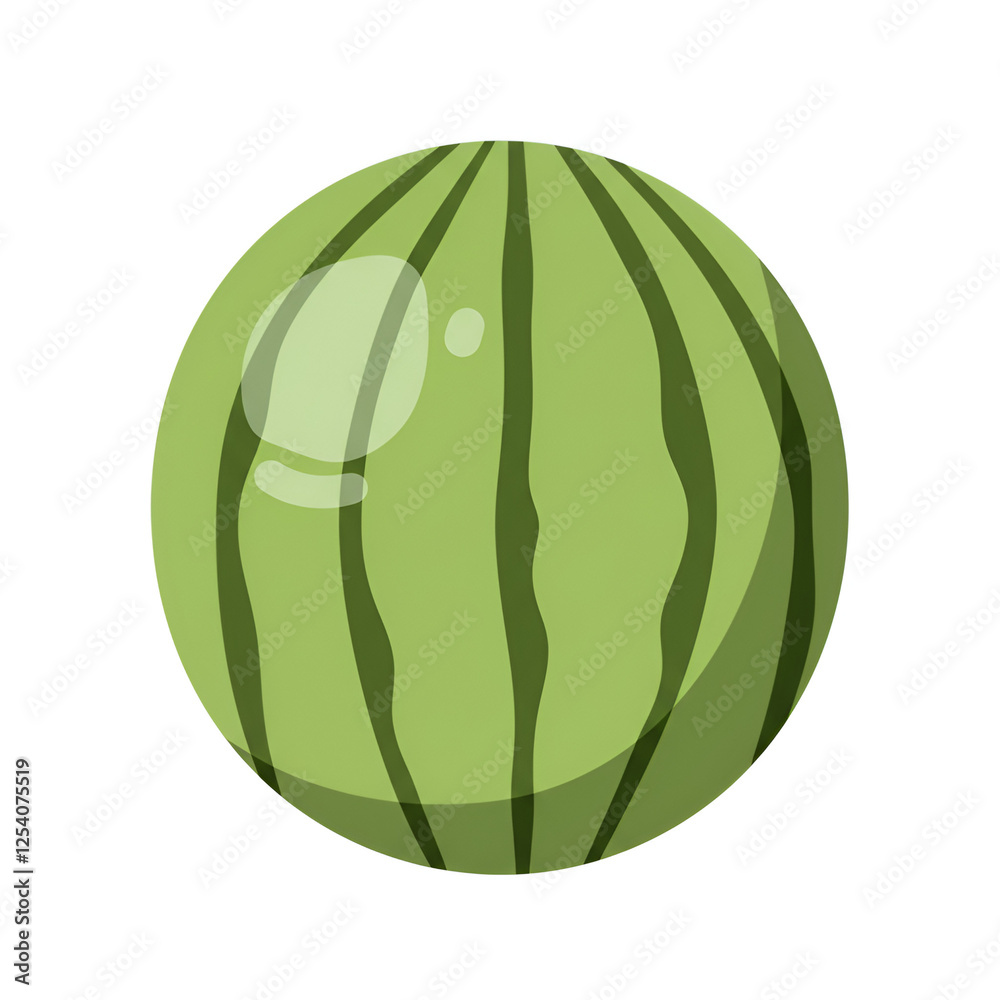 Melon with Rounded Form and Striped Pattern Melon with Rounded Form and Striped Pattern