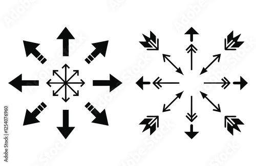 Geometric Vector Arrow Line art design