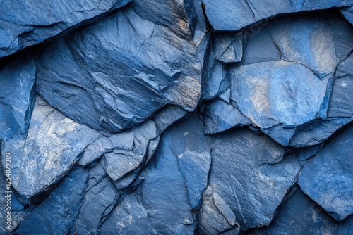 Wallpaper Mural Deep Blue Slate Canvas: Captivating Texture of Dark Stone Surface for Artistic Background Torontodigital.ca