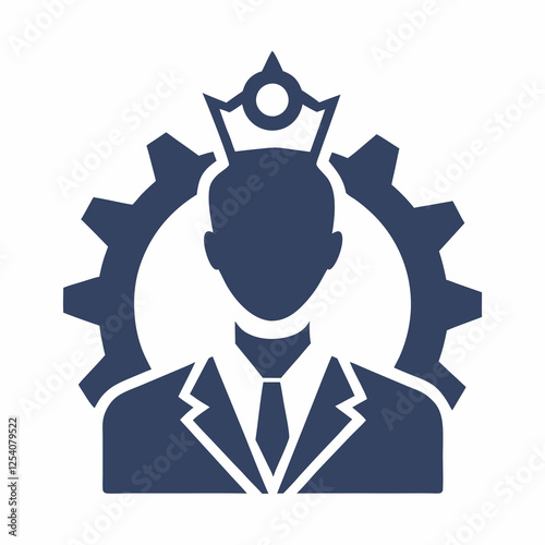 creative silhouette project management icon vector illustration