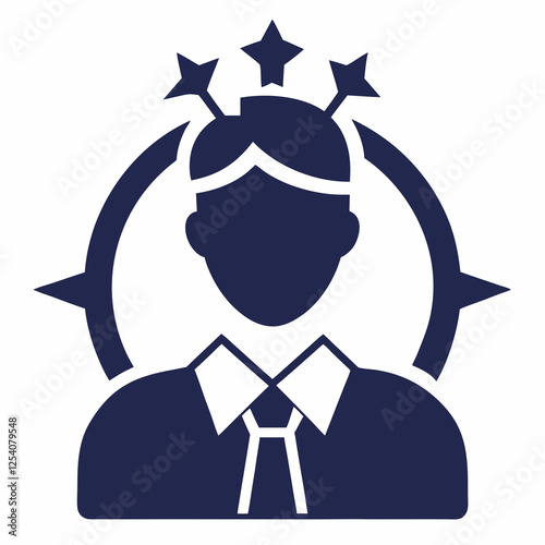 creative silhouette project management icon vector illustration