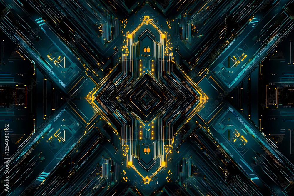 Abstract close-up of a glowing blue digital circuit board, showcasing intricate connections and technological design on a black background.
Abstract close-up of a glowing blue digital circuit board, showcasing intricate connections and technological design on a black background.