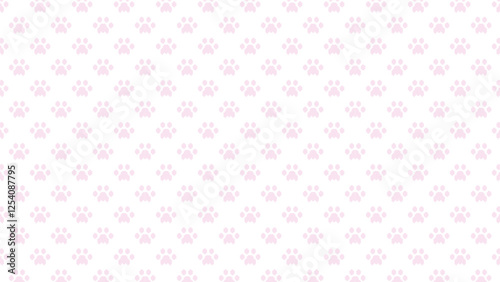 猫 肉球 ドット絵 パターン 背景 壁紙 素材 可愛い (.AI)