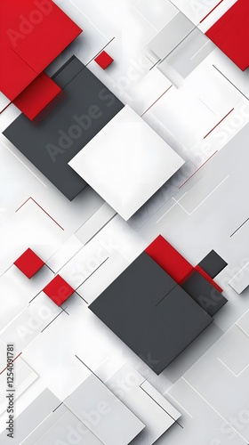 A white background with gray and red squares, forming an X shape
