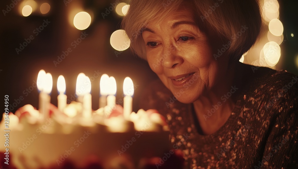 Joyful 100th Birthday Celebration with a Decorative Cake in a Cozy Home Setting Joyful 100th Birthday Celebration with a Decorative Cake in a Cozy Home Setting