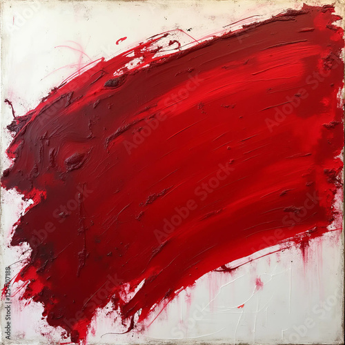 Passionate Crimson Brushstroke, Generate, AI
