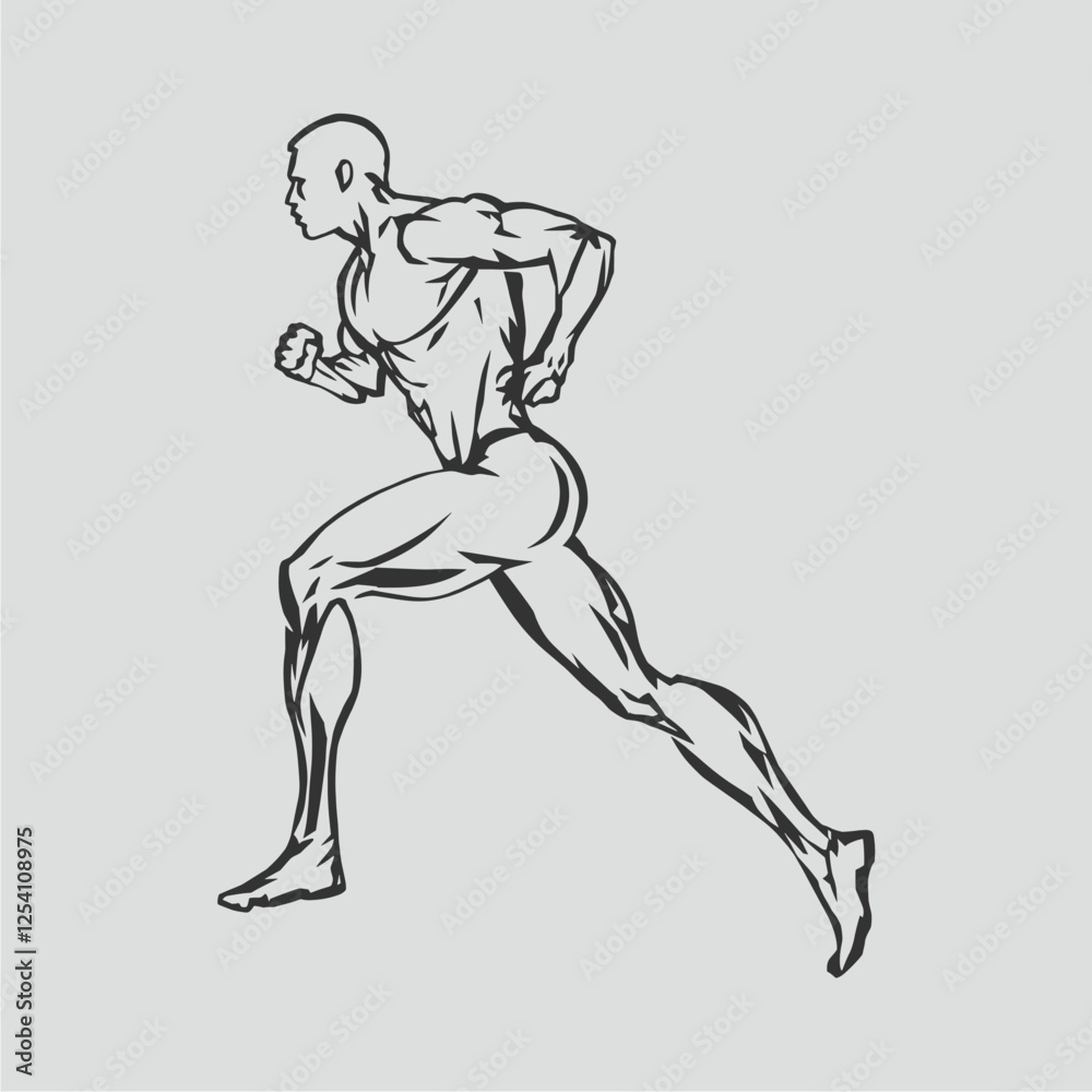 Fototapeta premium running man vector